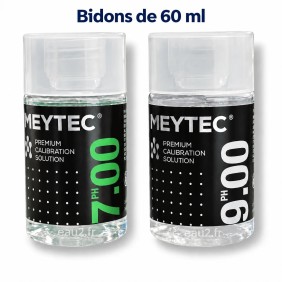 Solution étalon pH7, pH9 Meytec Bidon 60 ml. Etalonnage sonde pH
