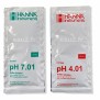 Etalonnage sonde pH avec kit 2 solutions pH7, pH4 liquide en sachet 20ml Hanna HI70007-HI70004