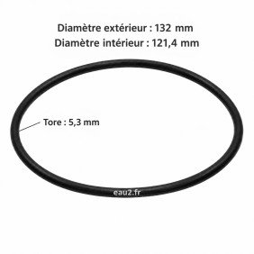 Joint couvercle pour doseur de chlore Dossi 3 Astralpool 4408010702 dimensions