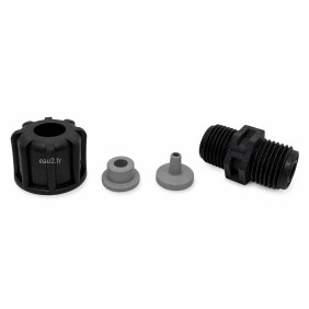 Clapet d'injection raccord 1/2" Chlore ou pH tout régulateur Microdos 11.100.088 en éclatée