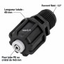 Clapet d'injection raccord 1/2" Chlore ou pH tout régulateur Microdos 11.100.088 dimensions