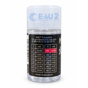 Dos Solution étalon TDS 12.88 mS/cm pour testeur de conductivité en bidon de 60ml Meytec