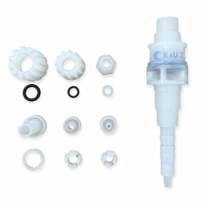 Détail Clapet ou Canne Injection à bille en PVDF/FPM pour chlore ou pH raccord 1/2"