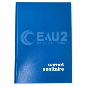 Carnet Sanitaire 10 bassins piscine collective, camping à l'année avec couverture rigide bleue