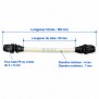 Dimensions Tube santoprène diamètre 4x7 mm Microdos pour pompe MP1 avec raccords tube 4x6 mm Astralpool RR.005.001