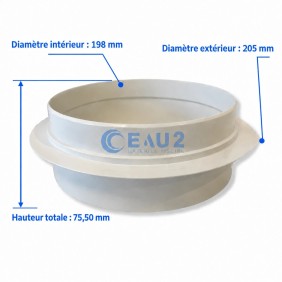 Dimensions Réhausse de skimmer pour skimmer 15L Astralpool 19919
