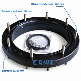 Dimensions Bride de couvercle avec joint et visserie Filtre Artic/Atlas/Europe/Vesubio/Volcano 4404160809
