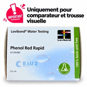 Lovibond Red Phenol RAPID pH Mesure visuelle 250 pastilles