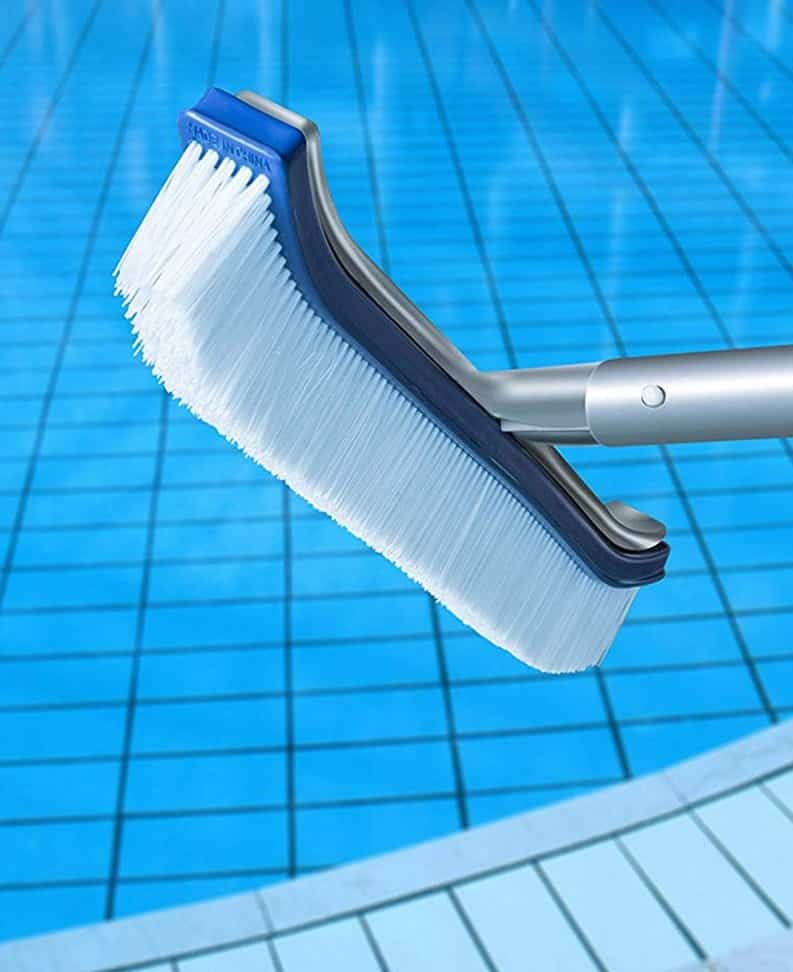 Brosse inox 45 cm pour nettoyage parois et fond de la piscine