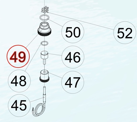 Vue éclatée de la chambre d'analyse Bayrol PoolManager® PRO - 177630